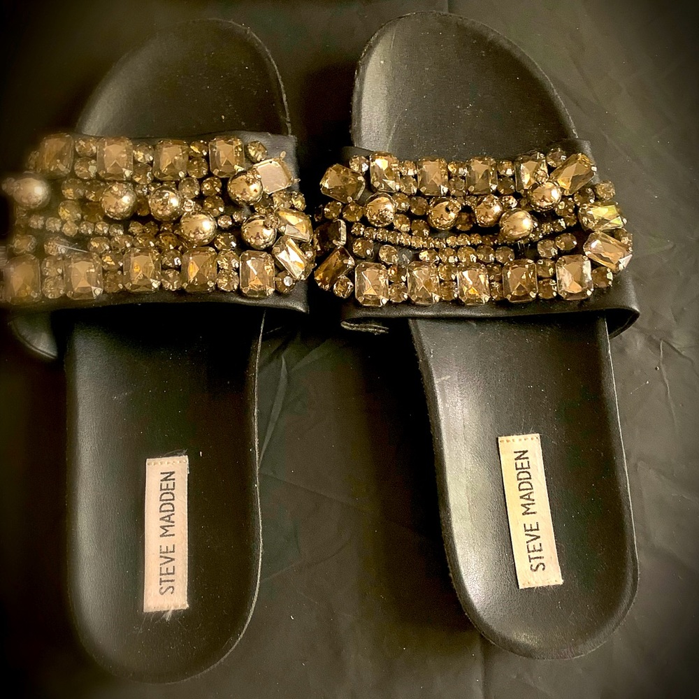 Steve Madden Viviana crystal sandals. Excellent condition. Size 9.5.